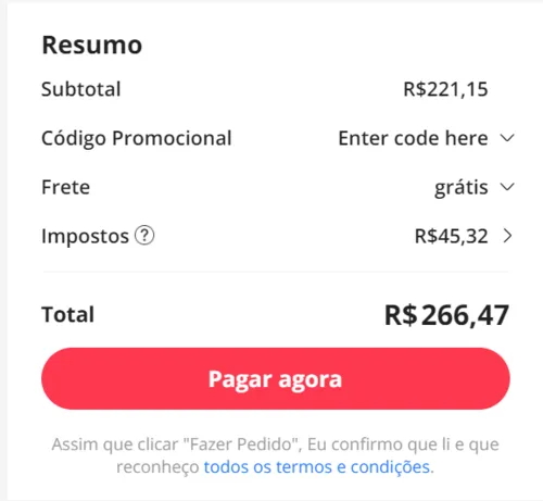 Imagem na descrição da promoção