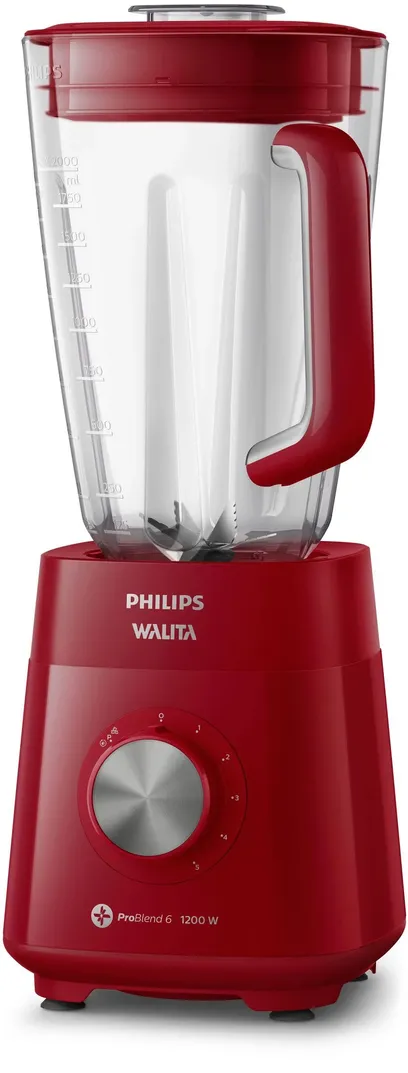 Foto do produto Liquidificador Philips Walita 1200W Série 5000 Vermelho 110V