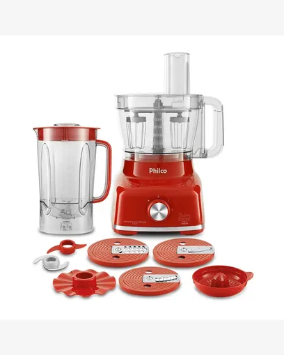 Foto do produto Multiprocessador Philco PMP1600V 1400W Vermelho 127V