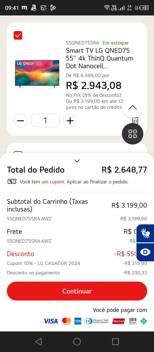 Imagem na descrição da promoção