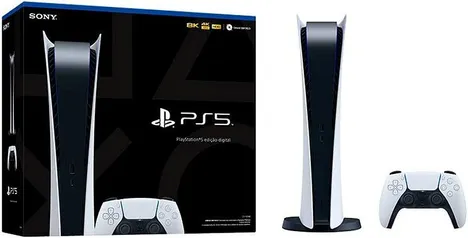 Sony PlayStation 5 825GB Digital Edition cor  branco e preto