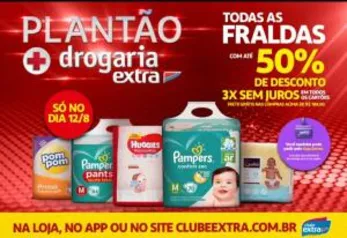 Fraldas como até 50% OFF no Extra