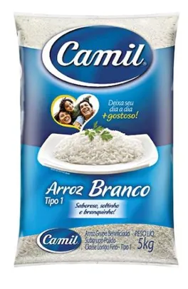 Arroz Agulhinha Tipo 1 Camil 5Kg