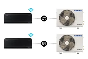 Combo - 2 Ar condicionado Split Inverter Samsung WindFree™ Connect Sem Vento 2X12.000 BTUs Quente e Frio