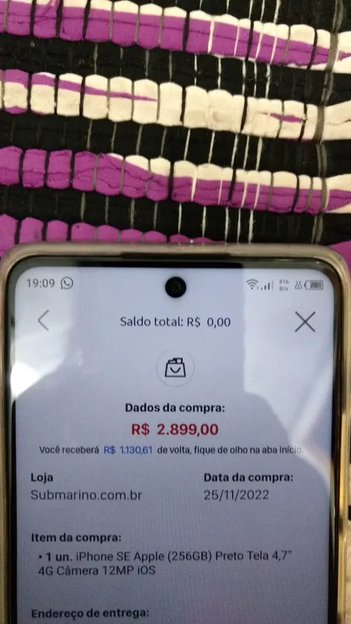 Imagem na descrição da promoção