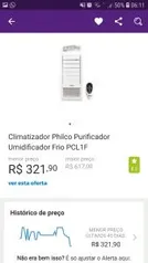 Climatizador e Umidificador de Ar Philco Pcl1f Frio - 127v R$ 322