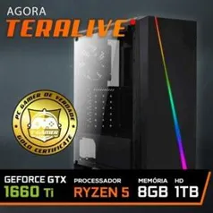 PC GAMER T-COMMANDER LVL-3 AMD RYZEN 5 2600 / GEFORCE GTX 1660 TI 6GB / DDR4 8GB / HD 1TB / 500W