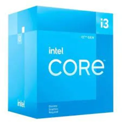 Processador Intel Core i3-12100F, Cache 12MB, 3.3GHz (4.3GHz Max Turbo), LGA 1700, 4/8, sem vídeo