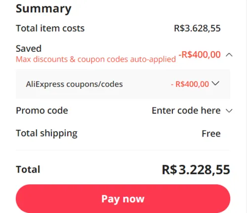 Imagem na descrição da promoção