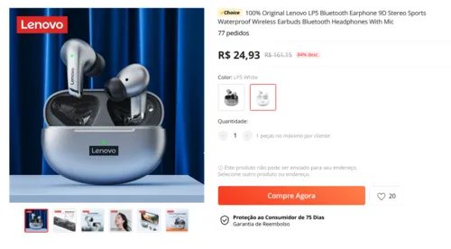 Imagem na descrição da promoção