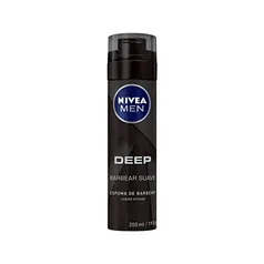 NIVEA MEN Espuma de Barbear Deep 200ml - Com carvão.