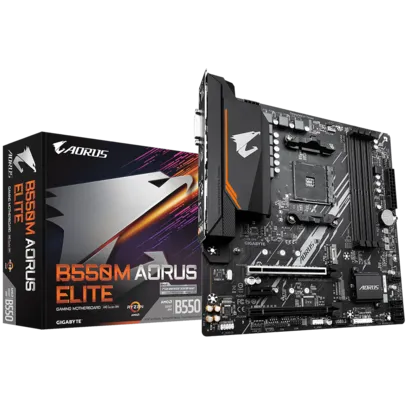 Placa-mãe Gigabyte para AMD AM4 B550M Aorus Elite 4x DDR4 mATX