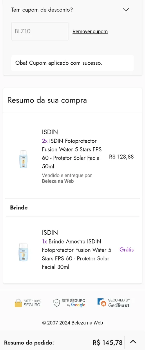 Imagem na descrição da promoção