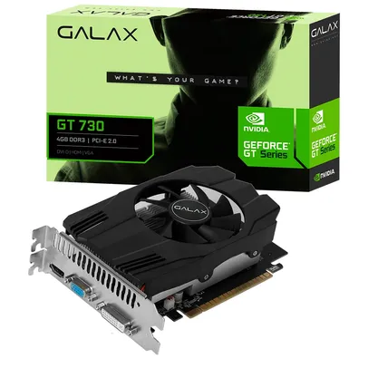 Placa de Vídeo GT 730 Galax NVIDIA Geforce, 4 GB DDR3, Processador Gráfico, PCIE 2.0 - 73GQS4HX00WG