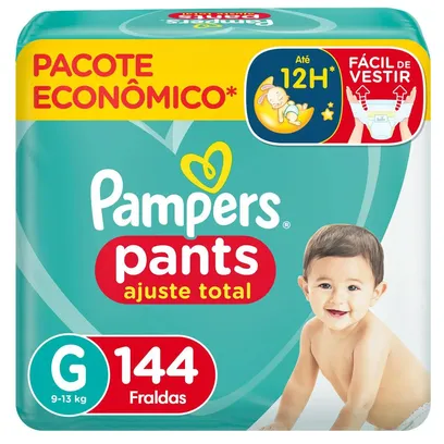 Foto do produto Fralda Pampers Pants Ajuste Total G Com 144un