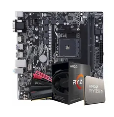 Kit Upgrade Ryzen 5 5500 + Placa Mãe A520 + 16GB DDR4