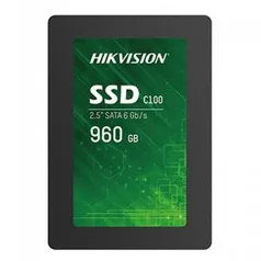 SSD Hikvision C100 960GB , SATA III Leitura 520MBs e Gravação 400MBs, R$ 829