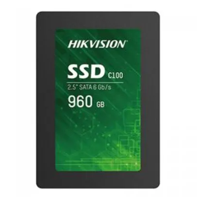 SSD Hikvision C100 960GB , SATA III Leitura 520MBs e Gravação 400MBs, R$ 829