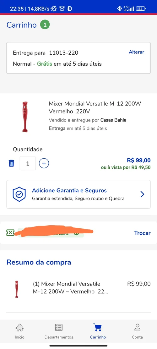 Imagem na descrição da promoção