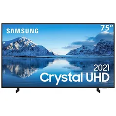 Smart TV 75" Crystal UHD 4K Samsung 75AU8000, Dynamic Crystal Color, Design slim