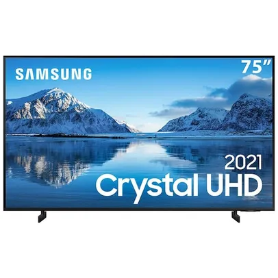 Smart TV 75" Crystal UHD 4K Samsung 75AU8000, Dynamic Crystal Color, Design slim