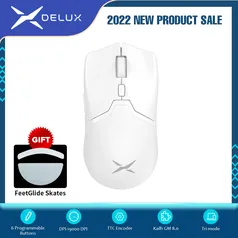 Delux m800 pro paw3370 branco mouse sem fio