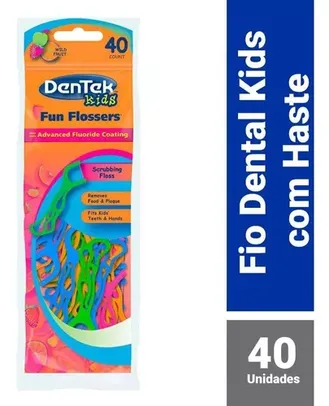 Fio Dental Kids Dentek Fun Flossers Com 40 Unidades