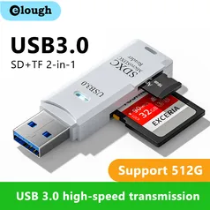 Micro leitor de cartão sd 2 em 1, adaptador usb 3.0, alta velocidade