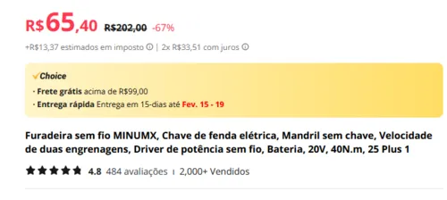 Imagem na descrição da promoção