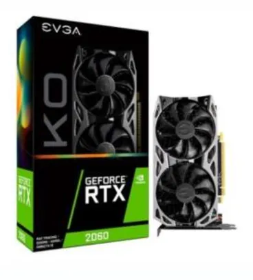 [Começa 19:40] Placa de Vídeo EVGA NVIDIA GeForce RTX 2060 KO Gaming, 6GB, 14.0 Gbps, GDDR6 | R$1900