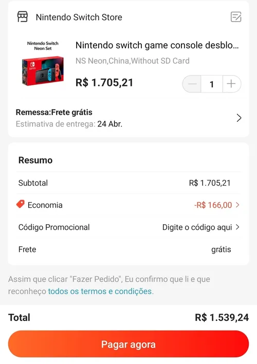 Imagem na descrição da promoção