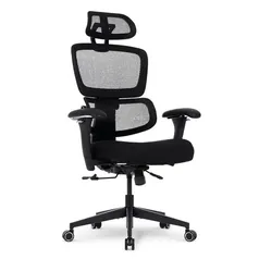 Cadeira Office DT3 AZZERA HOME, Até 130kg, Reclinável, Braço 3D, Preto