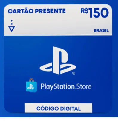 R$150 PlayStation Store - Cartão Presente Digital [Exclusivo Brasil] por R$142