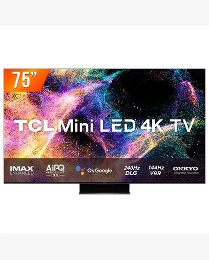 Foto do produto Smart Tv Tcl 75" Qled Mini Led 4K Uhd Google Tv 75C845