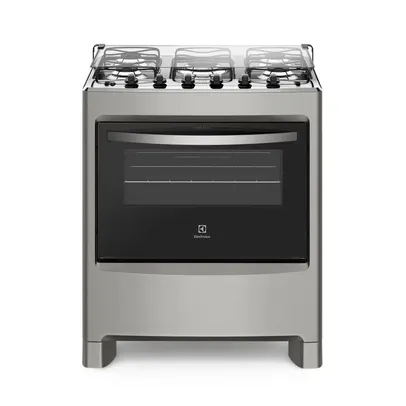 Fogão 5 Bocas Electrolux Prata com Ultra Chama e Vidro Interno Removível (76LSU) - Bivolt