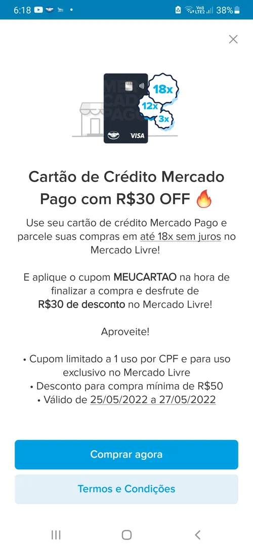 Imagem na descrição da promoção