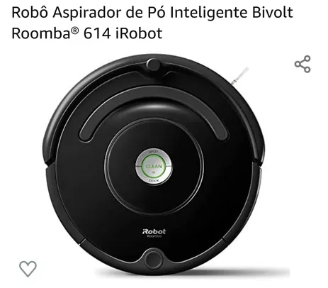 Robô Aspirador de Pó Inteligente Bivolt Roomba® 614 iRobot | R$1700