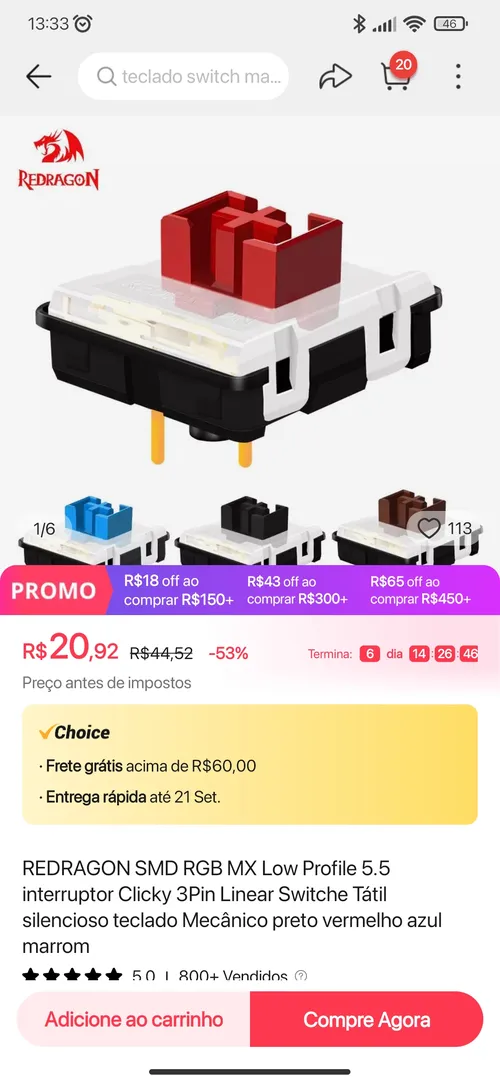 Imagem na descrição da promoção