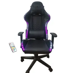 [Super Caçador Ame R$ 355,65] Cadeira Gamer Giratoria com Led Preta GT15 Max - DPX