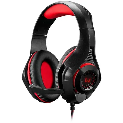 Headset Gamer Multi, LED Vermelho, Drivers  40mm, P2, PC, Preto e Vermelho - PH219