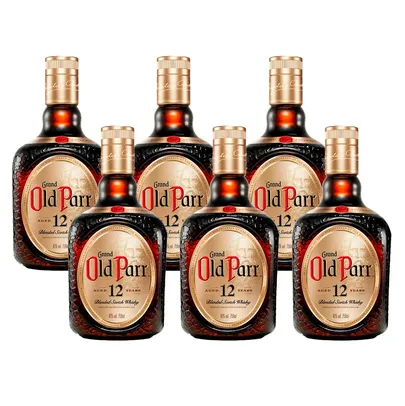 [89R$ a Unidade] 6 Whisky Old Parr 750ml