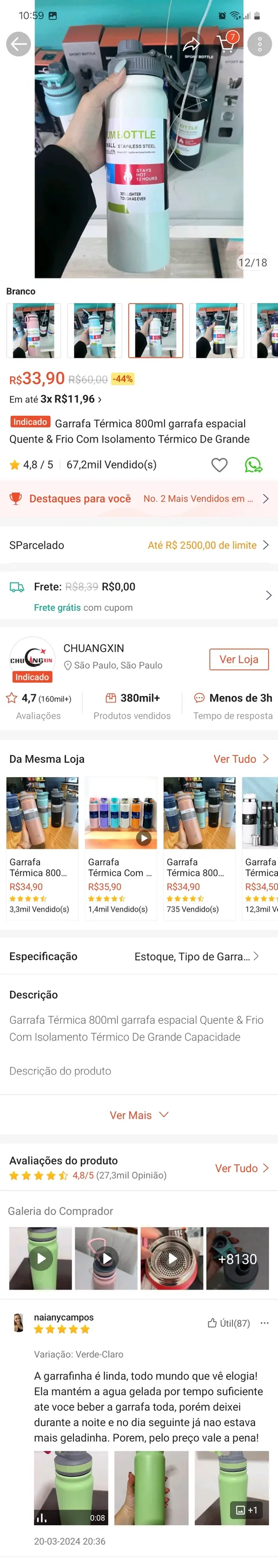 Imagem na descrição da promoção