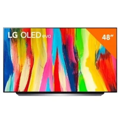 Smart TV LG 48 4K UHD, OLED48C2PSA, ThinQ AI, Wi-Fi Integrado