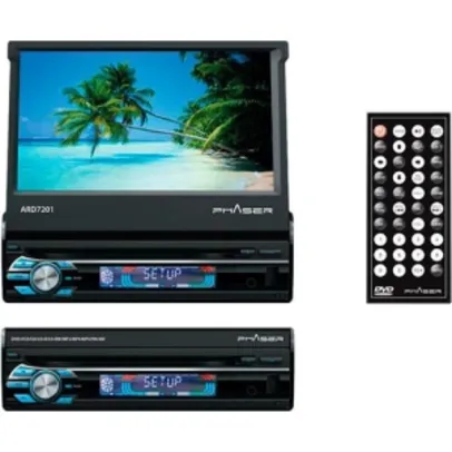 [Americanas] DVD Automotivo Multimídia Phaser ARD7201 7" USB/SD com Controle Remoto - R$299