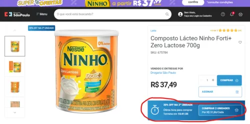 Imagem na descrição da promoção