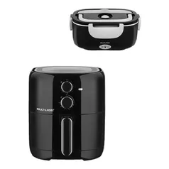 [Com AME R$280] Fritadeira Elétrica Air Fryer 4,2 Litros 1500W 127V +  Aquecedor de Alimento Bivolt com 60W 1 Litro Multilaser - CE190K