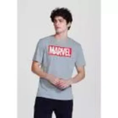 Camiseta Hering Marvel Manga Curta em Algodão, Unissex