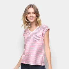 Blusa We're the Basics listrada bolso Off white e Coral | R$14