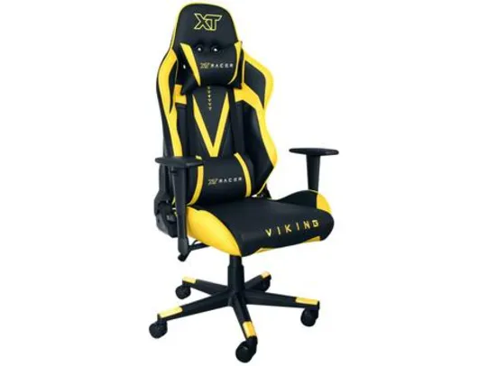 Cadeira Gamer XT Racer Reclinável Preto e Amarelo - Viking Series XTR-011 | R$1045