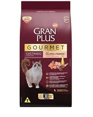 [PRIME] Ração Gran Plus Gourmet Gatos Castrados Frango 10kg embalagens individuais | R$136